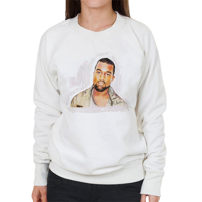 Sidney Maurer Original Portrait Of Kanye West Womens Sweatshirt - Womens Sweatshirt