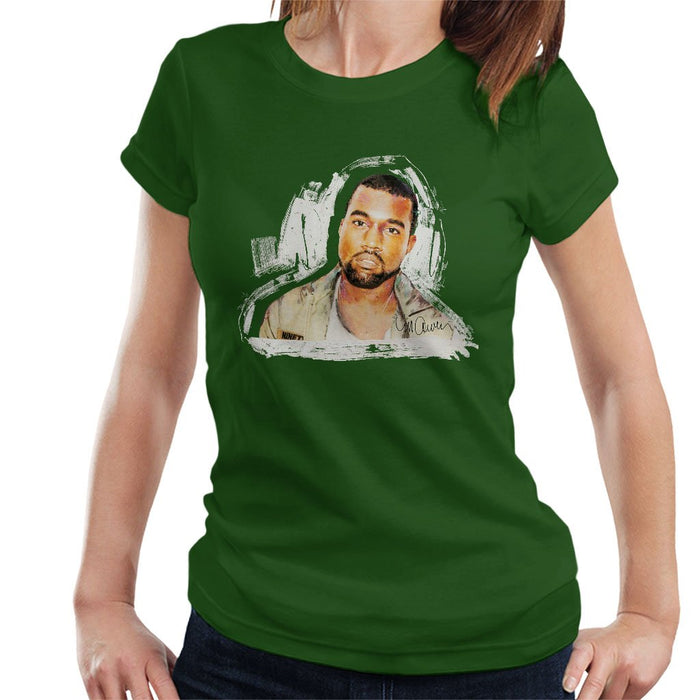 Sidney Maurer Original Portrait Of Kanye West Womens T-Shirt - Womens T-Shirt