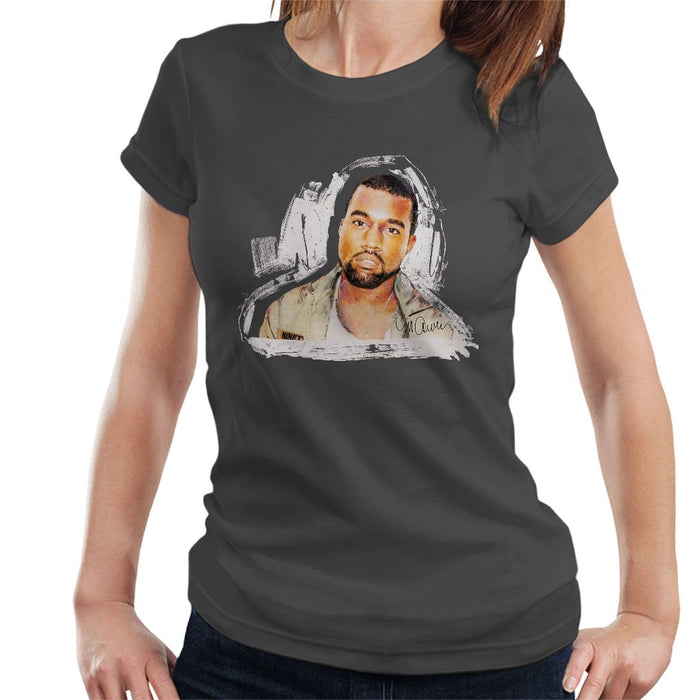 Sidney Maurer Original Portrait Of Kanye West Womens T-Shirt - Womens T-Shirt