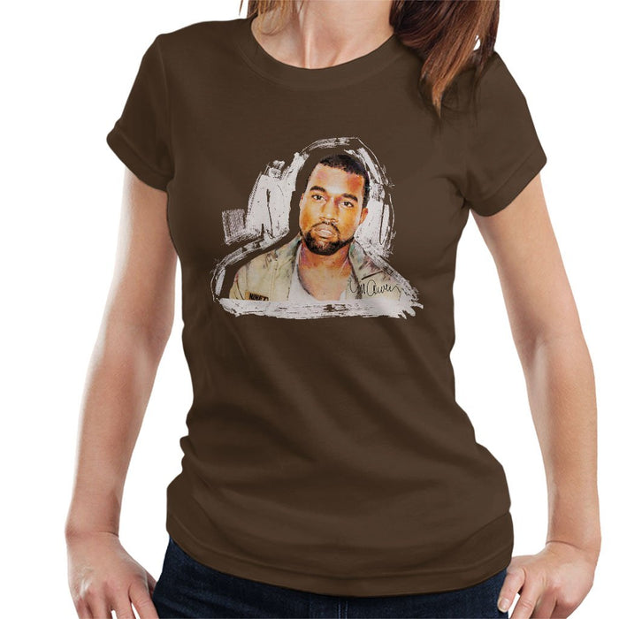 Sidney Maurer Original Portrait Of Kanye West Womens T-Shirt - Womens T-Shirt