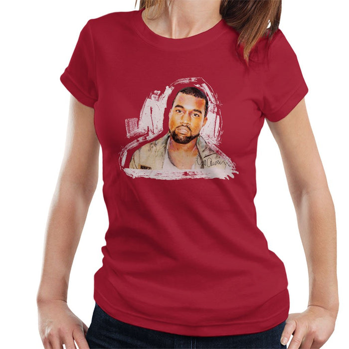 Sidney Maurer Original Portrait Of Kanye West Womens T-Shirt - Womens T-Shirt