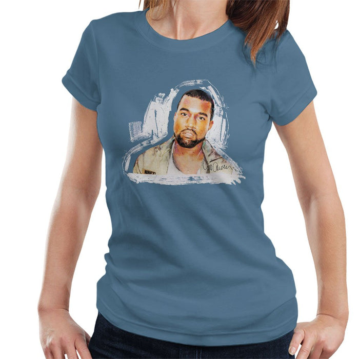 Sidney Maurer Original Portrait Of Kanye West Womens T-Shirt - Womens T-Shirt