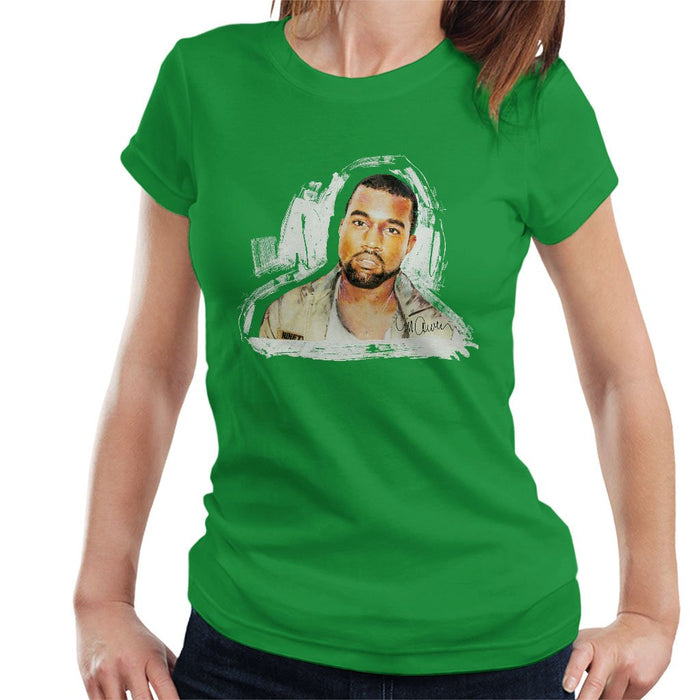 Sidney Maurer Original Portrait Of Kanye West Womens T-Shirt - Womens T-Shirt