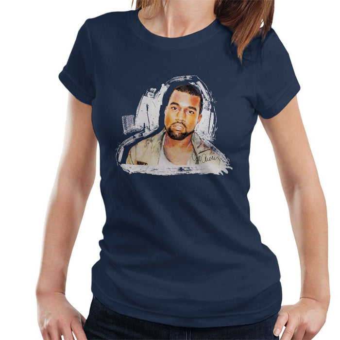 Sidney Maurer Original Portrait Of Kanye West Womens T-Shirt - Womens T-Shirt