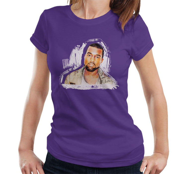 Sidney Maurer Original Portrait Of Kanye West Womens T-Shirt - Womens T-Shirt