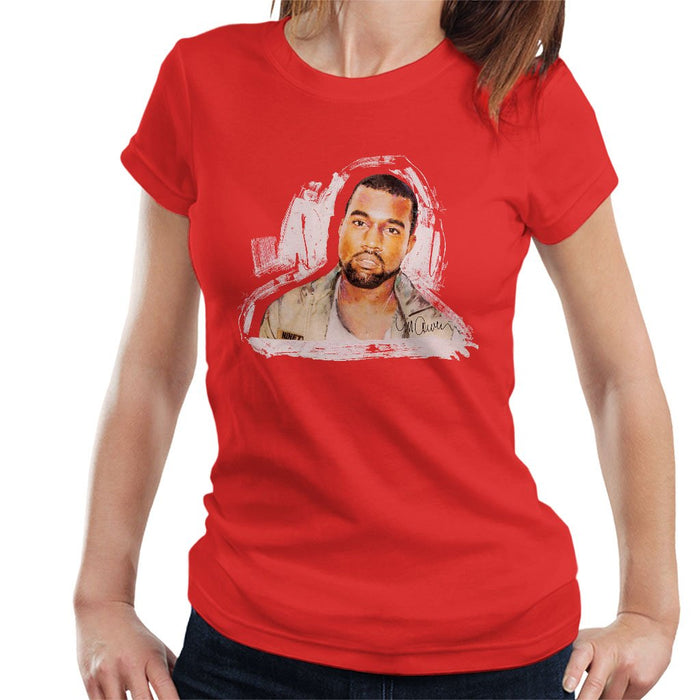 Sidney Maurer Original Portrait Of Kanye West Womens T-Shirt - Womens T-Shirt