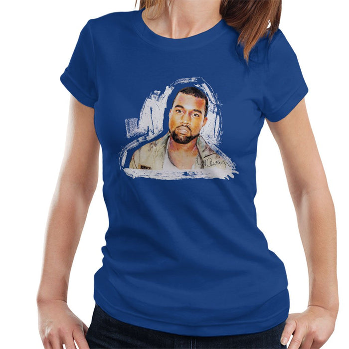 Sidney Maurer Original Portrait Of Kanye West Womens T-Shirt - Womens T-Shirt