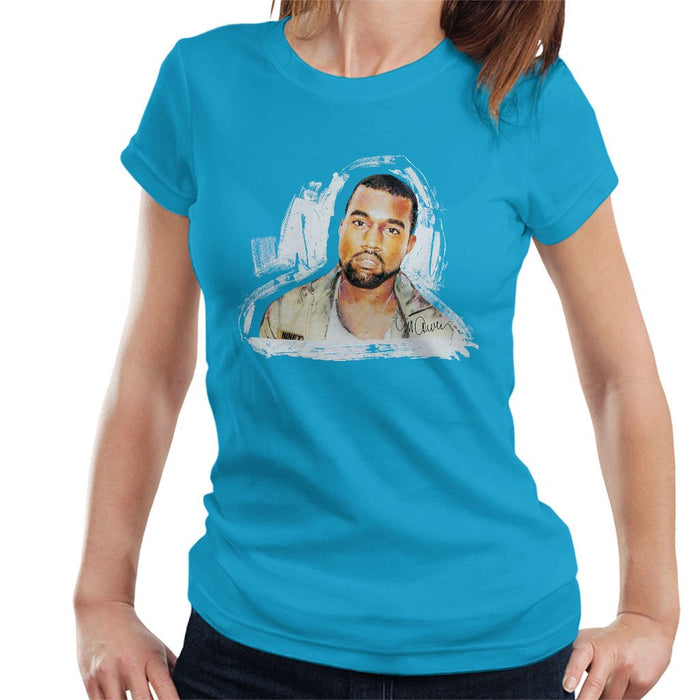 Sidney Maurer Original Portrait Of Kanye West Womens T-Shirt - Womens T-Shirt