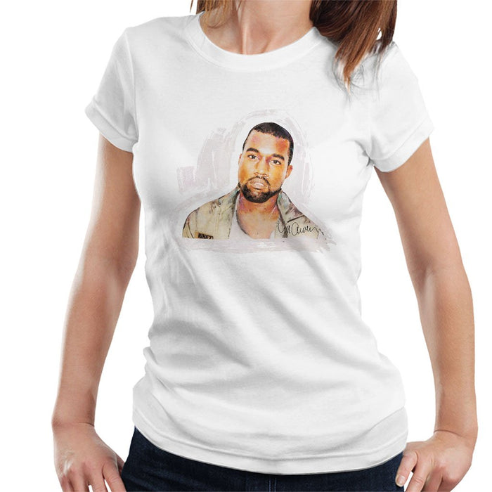 Sidney Maurer Original Portrait Of Kanye West Womens T-Shirt - Womens T-Shirt