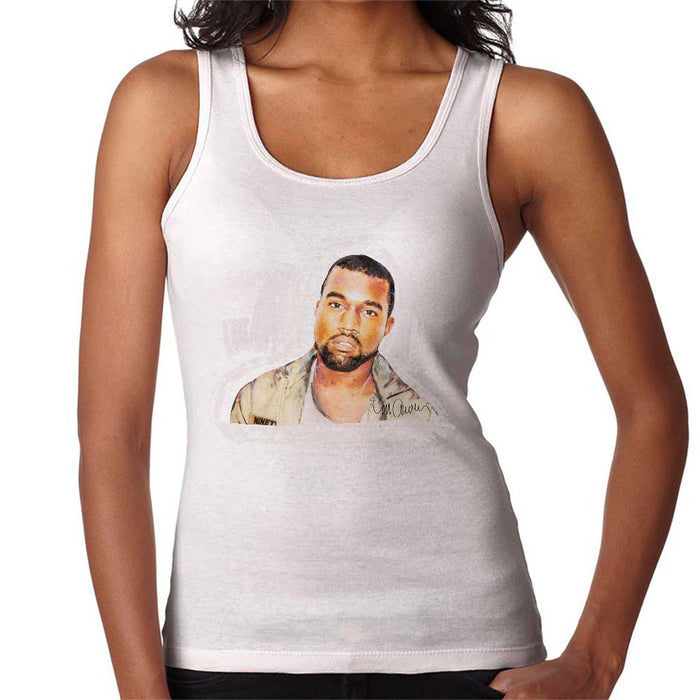Sidney Maurer Original Portrait Of Kanye West Womens Vest - Womens Vest