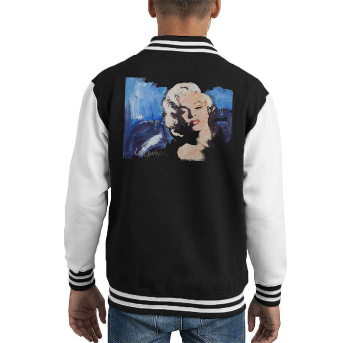 Sidney Maurer Original Portrait Of Marilyn Monroe Blonde Bombshell Kids Varsity Jacket - Kids Boys Varsity Jacket