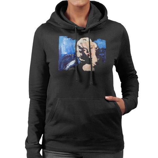 Sidney Maurer Original Portrait Of Marilyn Monroe Blonde Bombshell Womens Hooded Sweatshirt - Womens Hooded Sweatshirt