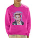 Sidney Maurer Original Portrait Of Miley Cyrus Licking Lips Kids Sweatshirt - X-Small (3-4 yrs) / Hot Pink - Kids Boys Sweatshirt