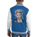 Sidney Maurer Original Portrait Of Miley Cyrus Licking Lips Kids Varsity Jacket - X-Small (3-4 yrs) / Royal/White - Kids Boys Varsity Jacket