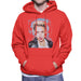 Sidney Maurer Original Portrait Of Miley Cyrus Licking Lips Mens Hooded Sweatshirt - Small / Red - Mens Hooded Sweatshirt