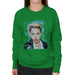 Sidney Maurer Original Portrait Of Miley Cyrus Licking Lips Womens Sweatshirt - Womens Sweatshirt