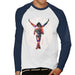 Sidney Maurer Original Portrait Of Michael Jackson This Is It Mens Baseball Long Sleeved T-Shirt - Mens Baseball Long Sleeved T-Shirt