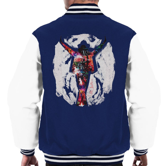 Sidney Maurer Original Portrait Of Michael Jackson This Is It Mens Varsity Jacket - Mens Varsity Jacket