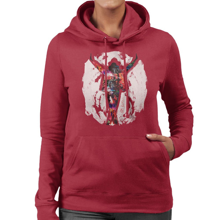 Sidney Maurer Original Portrait Of Michael Jackson This Is It Womens Hooded Sweatshirt - Womens Hooded Sweatshirt