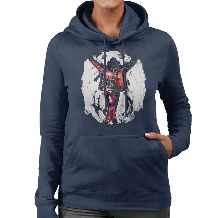 Sidney Maurer Original Portrait Of Michael Jackson This Is It Womens Hooded Sweatshirt - Womens Hooded Sweatshirt