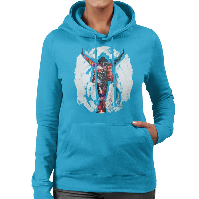 Sidney Maurer Original Portrait Of Michael Jackson This Is It Womens Hooded Sweatshirt - Womens Hooded Sweatshirt