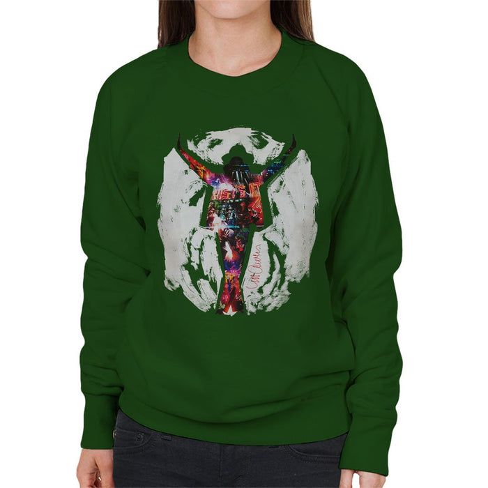 Sidney Maurer Original Portrait Of Michael Jackson This Is It Womens Sweatshirt - Womens Sweatshirt