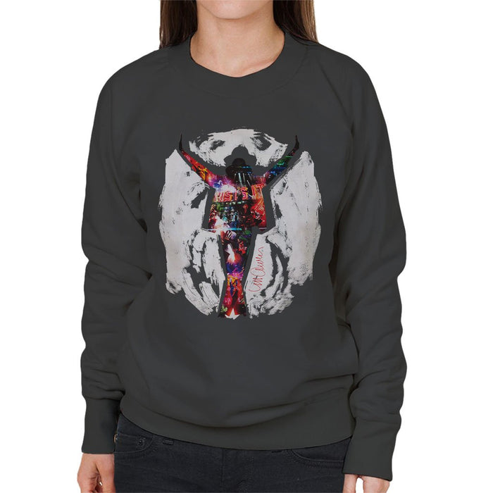 Sidney Maurer Original Portrait Of Michael Jackson This Is It Womens Sweatshirt - Womens Sweatshirt
