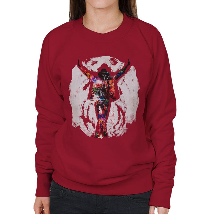 Sidney Maurer Original Portrait Of Michael Jackson This Is It Womens Sweatshirt - Womens Sweatshirt