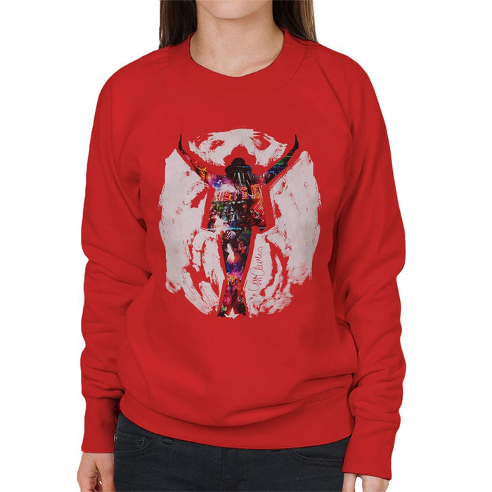 Sidney Maurer Original Portrait Of Michael Jackson This Is It Womens Sweatshirt - Womens Sweatshirt