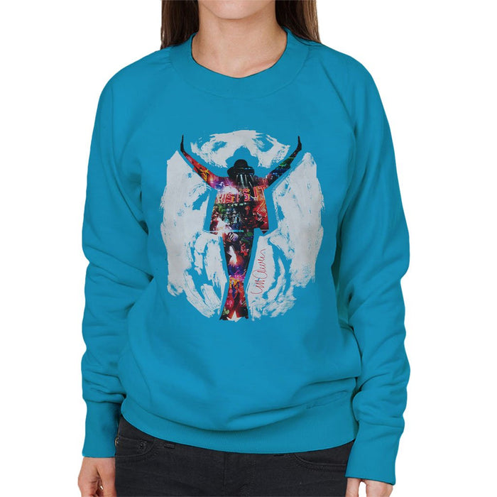 Sidney Maurer Original Portrait Of Michael Jackson This Is It Womens Sweatshirt - Womens Sweatshirt