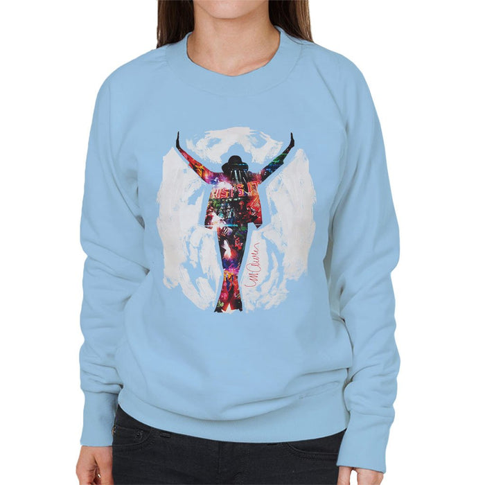 Sidney Maurer Original Portrait Of Michael Jackson This Is It Womens Sweatshirt - Womens Sweatshirt
