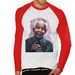Sidney Maurer Original Portrait Of Nelson Mandela Mens Baseball Long Sleeved T-Shirt - Mens Baseball Long Sleeved T-Shirt