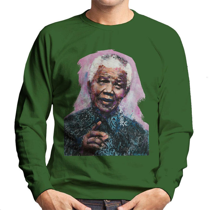 Sidney Maurer Original Portrait Of Nelson Mandela Mens Sweatshirt - Mens Sweatshirt