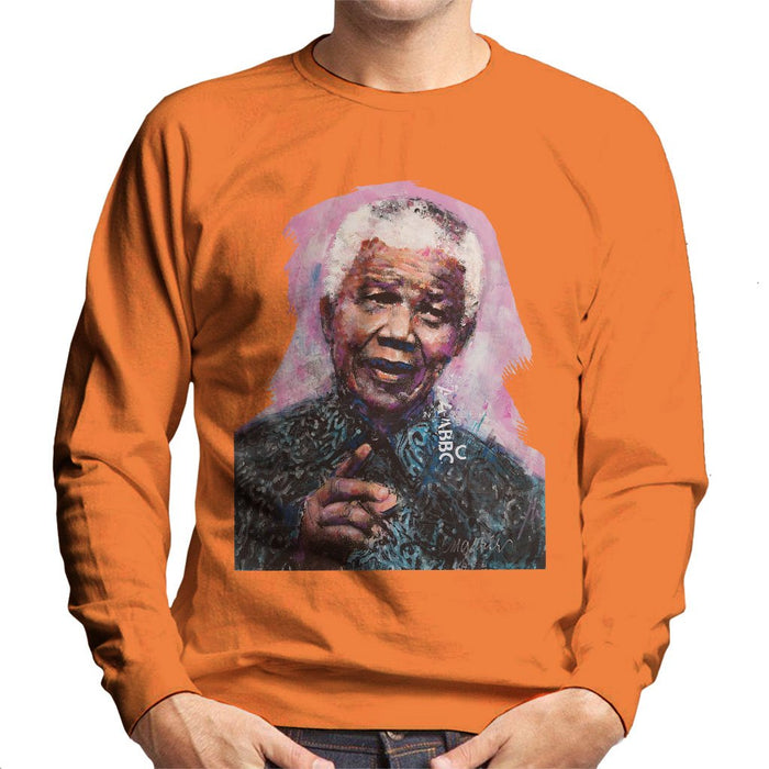 Sidney Maurer Original Portrait Of Nelson Mandela Mens Sweatshirt - Mens Sweatshirt
