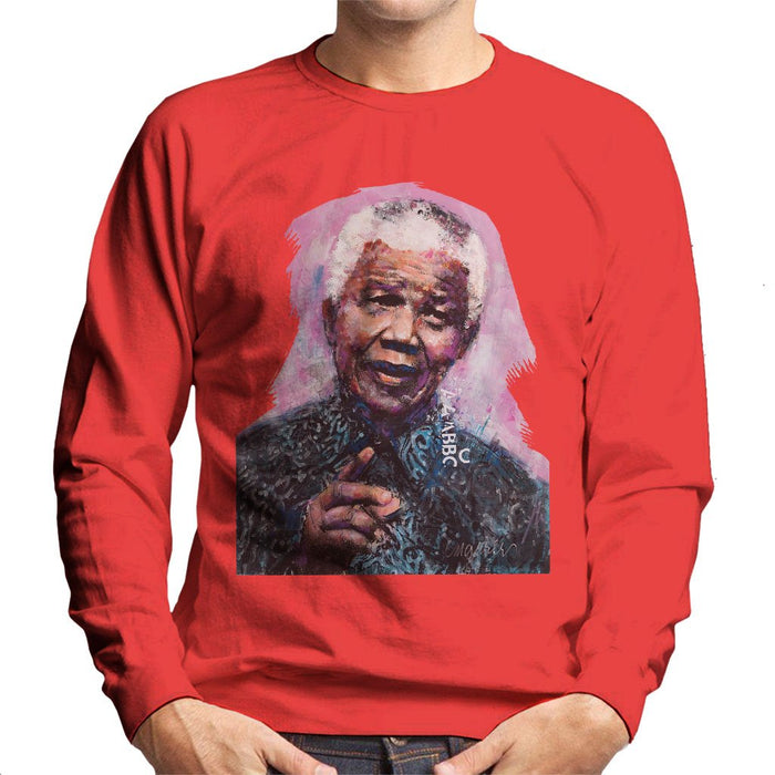 Sidney Maurer Original Portrait Of Nelson Mandela Mens Sweatshirt - Mens Sweatshirt