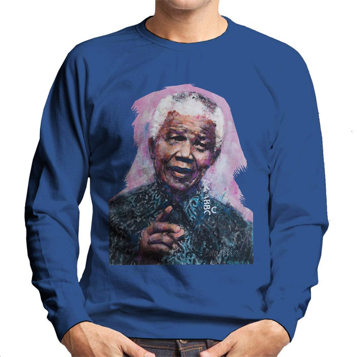 Sidney Maurer Original Portrait Of Nelson Mandela Mens Sweatshirt - Mens Sweatshirt