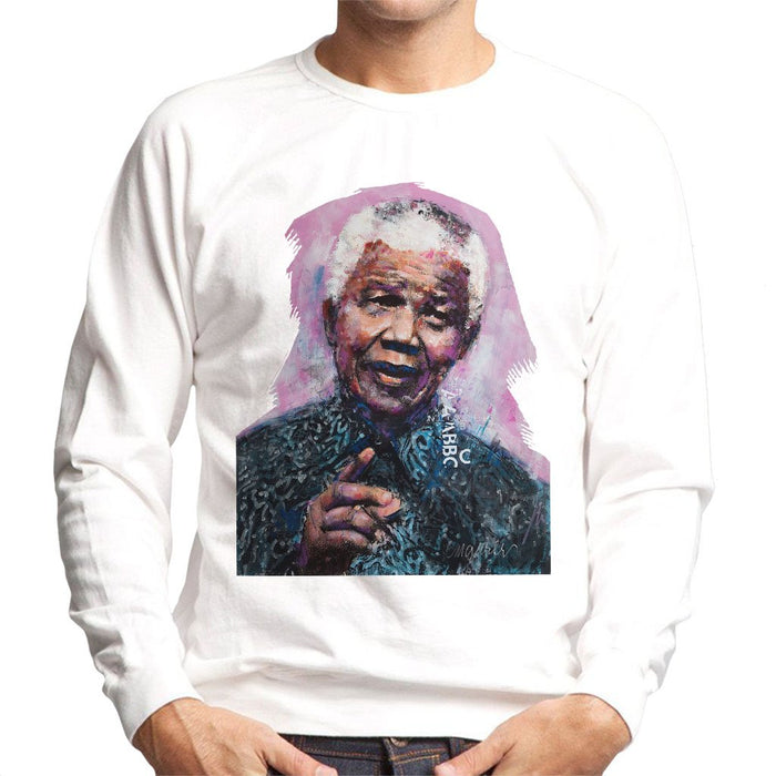 Sidney Maurer Original Portrait Of Nelson Mandela Mens Sweatshirt - Mens Sweatshirt