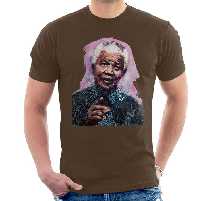 Sidney Maurer Original Portrait Of Nelson Mandela Mens T-Shirt - Mens T-Shirt