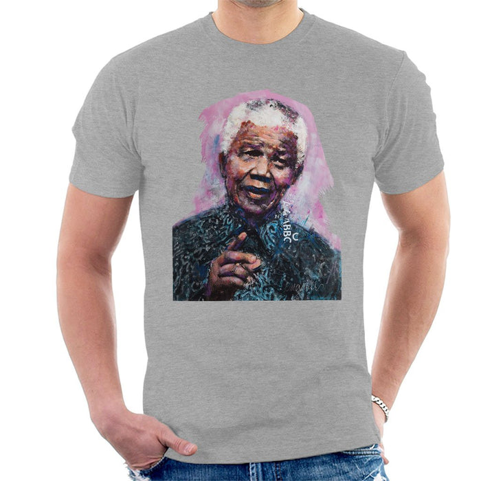 Sidney Maurer Original Portrait Of Nelson Mandela Mens T-Shirt - Mens T-Shirt