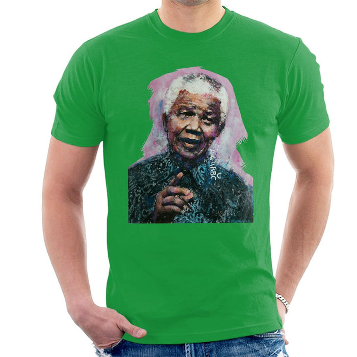 Sidney Maurer Original Portrait Of Nelson Mandela Mens T-Shirt - Mens T-Shirt