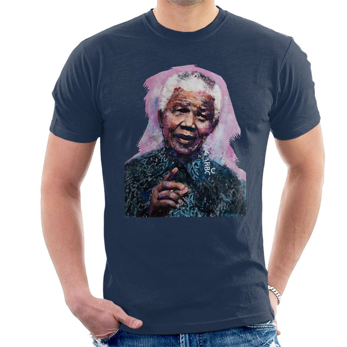 Sidney Maurer Original Portrait Of Nelson Mandela Mens T-Shirt - Mens T-Shirt