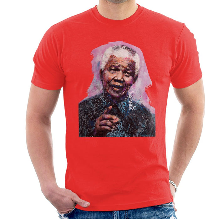 Sidney Maurer Original Portrait Of Nelson Mandela Mens T-Shirt - Mens T-Shirt