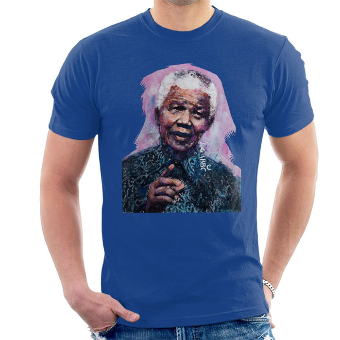 Sidney Maurer Original Portrait Of Nelson Mandela Mens T-Shirt - Mens T-Shirt
