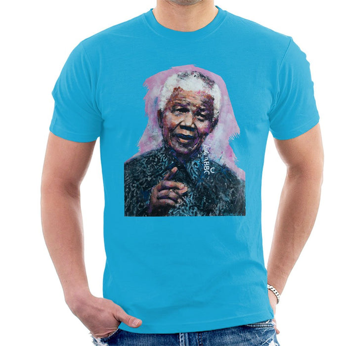Sidney Maurer Original Portrait Of Nelson Mandela Mens T-Shirt - Mens T-Shirt