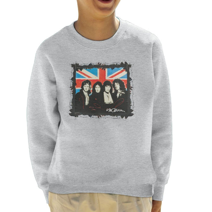 Sidney Maurer Original Portrait Of Queen Union Jack Kids Sweatshirt - Kids Boys Sweatshirt
