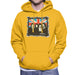 Sidney Maurer Original Portrait Of Queen Union Jack Mens Hooded Sweatshirt - Small / Gold - Mens Hooded Sweatshirt
