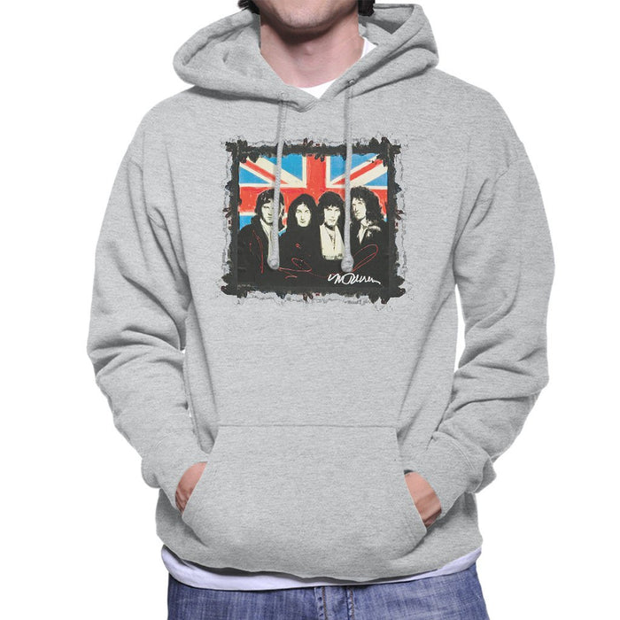 Sidney Maurer Original Portrait Of Queen Union Jack Mens Hooded Sweatshirt - Mens Hooded Sweatshirt