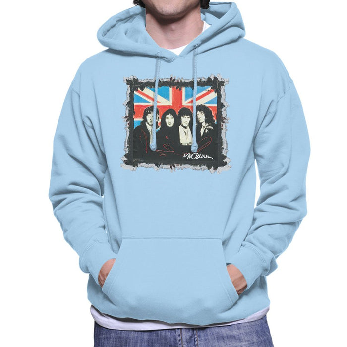 Sidney Maurer Original Portrait Of Queen Union Jack Mens Hooded Sweatshirt - Mens Hooded Sweatshirt