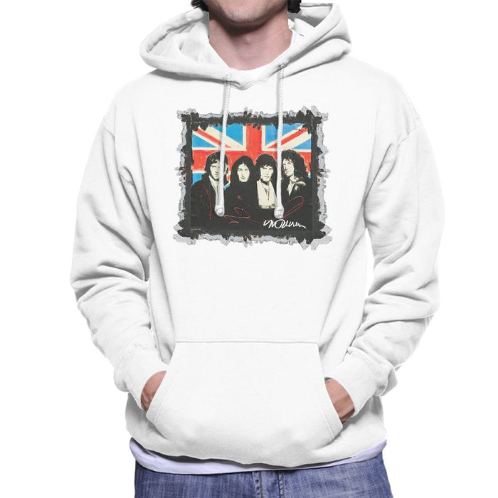 Sidney Maurer Original Portrait Of Queen Union Jack Mens Hooded Sweatshirt - Mens Hooded Sweatshirt