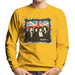 Sidney Maurer Original Portrait Of Queen Union Jack Mens Sweatshirt - Small / Gold - Mens Sweatshirt